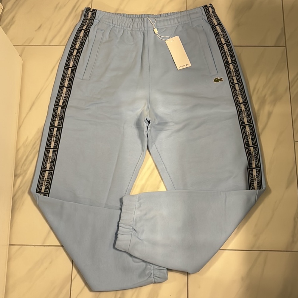 Men’s Lacoste Relaxed Fit Side Logo Lined Sweatpants